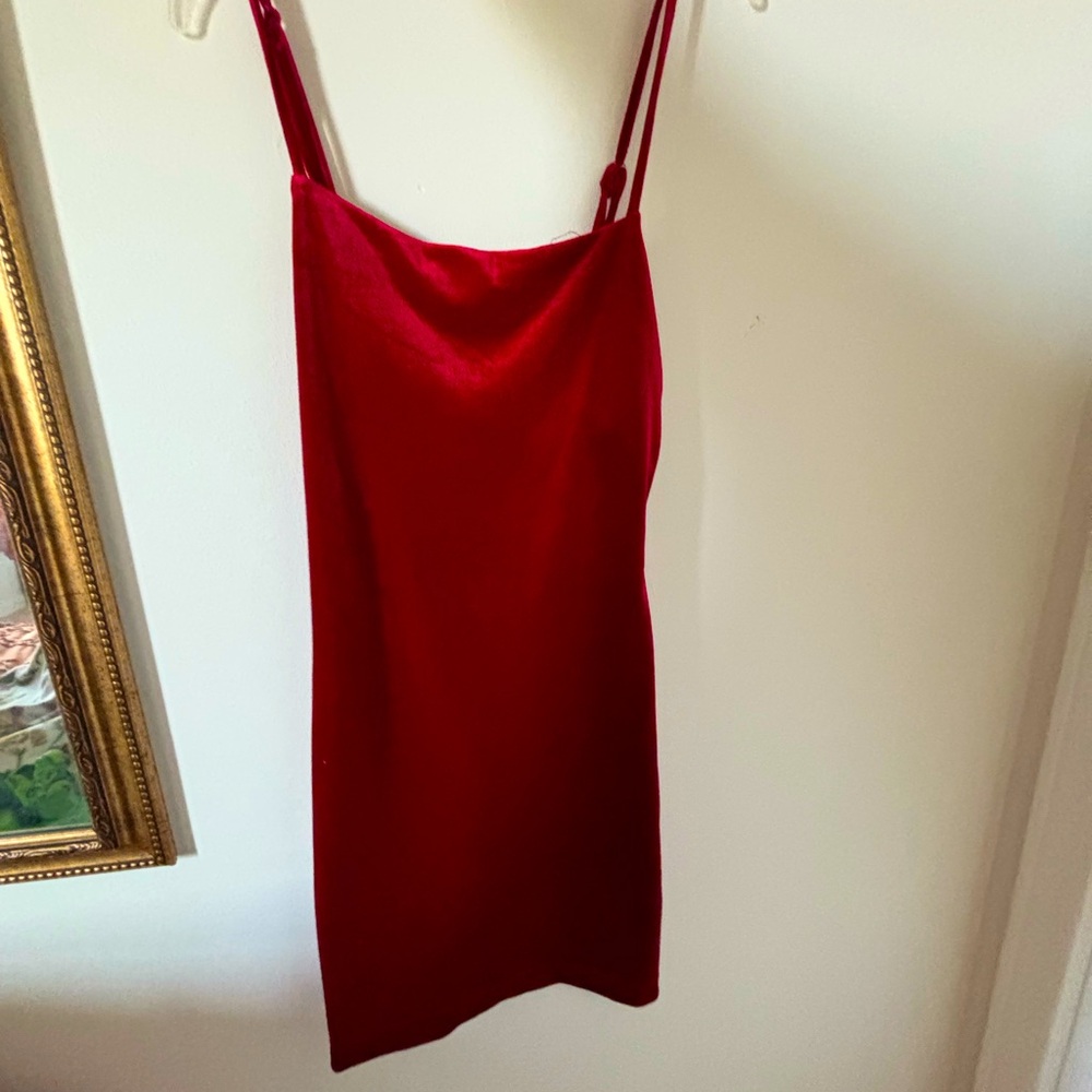 Elegant Red Slip Dress